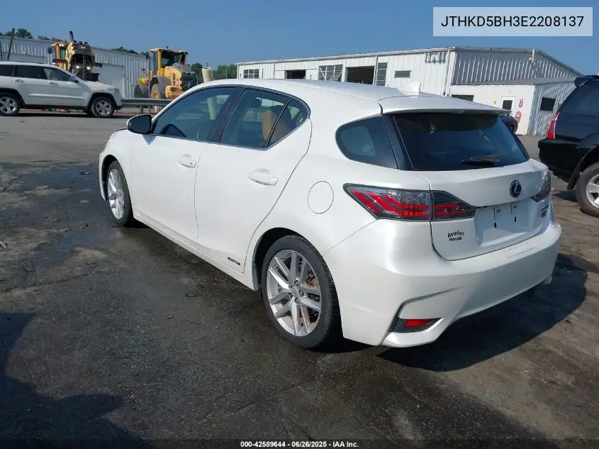 2014 Lexus Ct 200H 200 VIN: JTHKD5BH3E2208137 Lot: 42589644