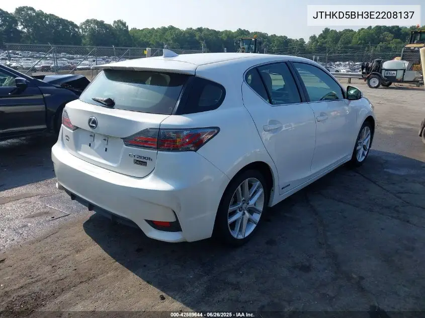 2014 Lexus Ct 200H 200 VIN: JTHKD5BH3E2208137 Lot: 42589644