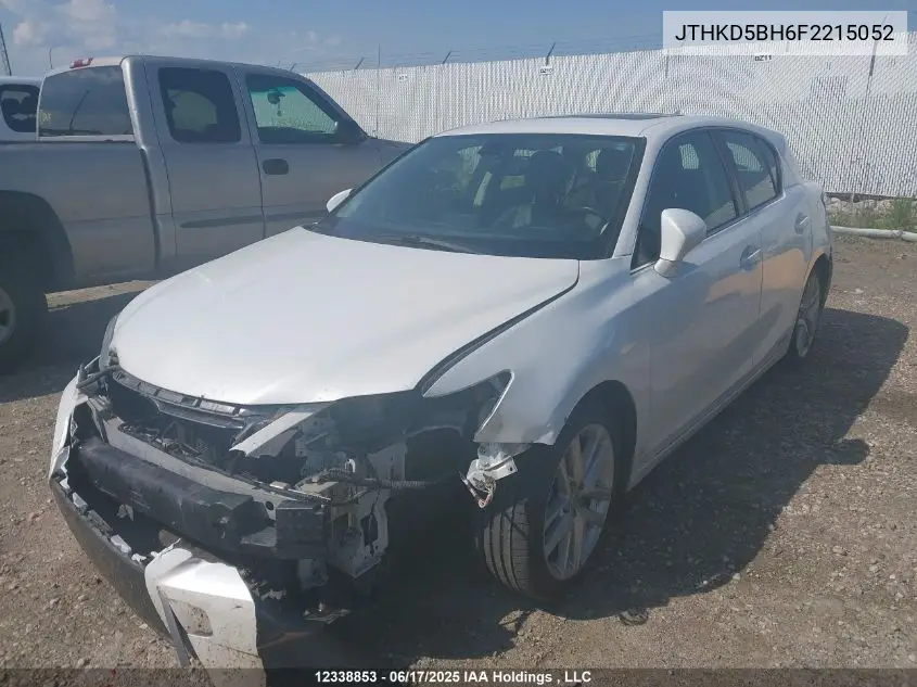 2015 Lexus Ct 200H VIN: JTHKD5BH6F2215052 Lot: 12338853