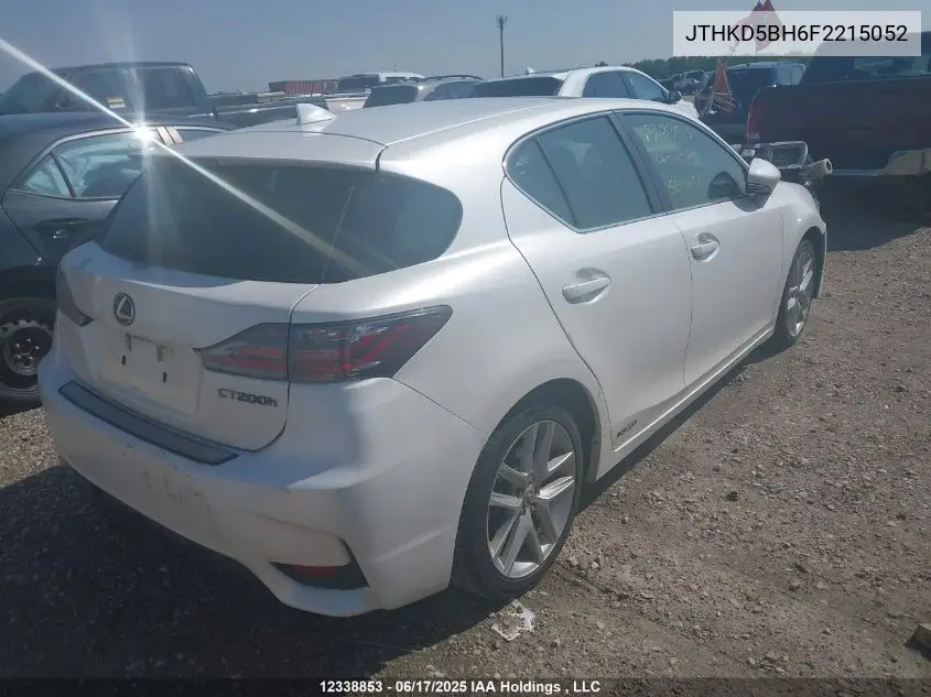 2015 Lexus Ct 200H VIN: JTHKD5BH6F2215052 Lot: 12338853