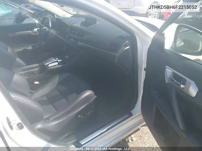 2015 Lexus Ct 200H VIN: JTHKD5BH6F2215052 Lot: 12338853