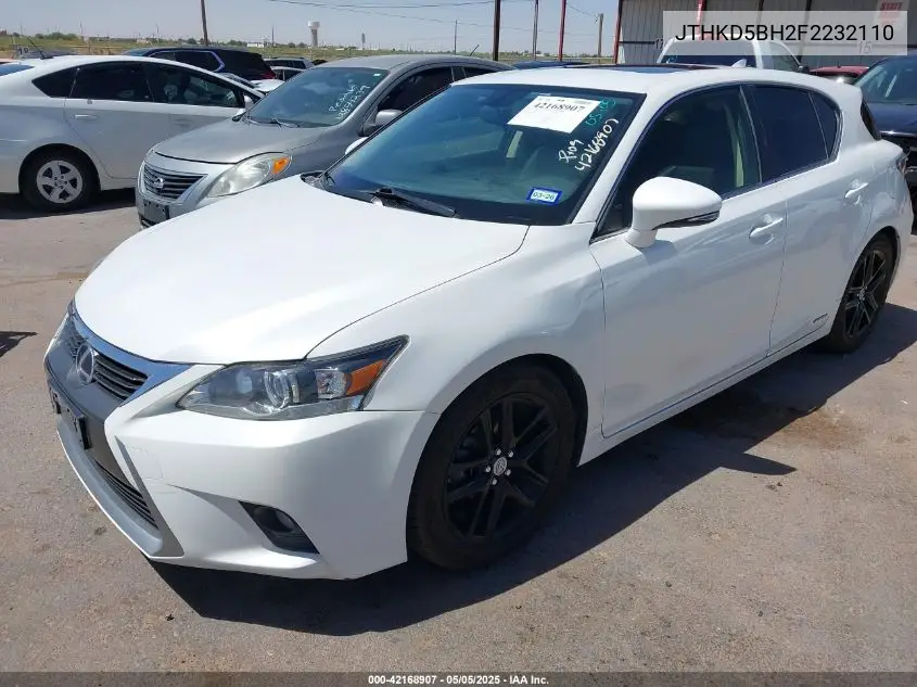 2015 Lexus Ct 200H VIN: JTHKD5BH2F2232110 Lot: 42168907
