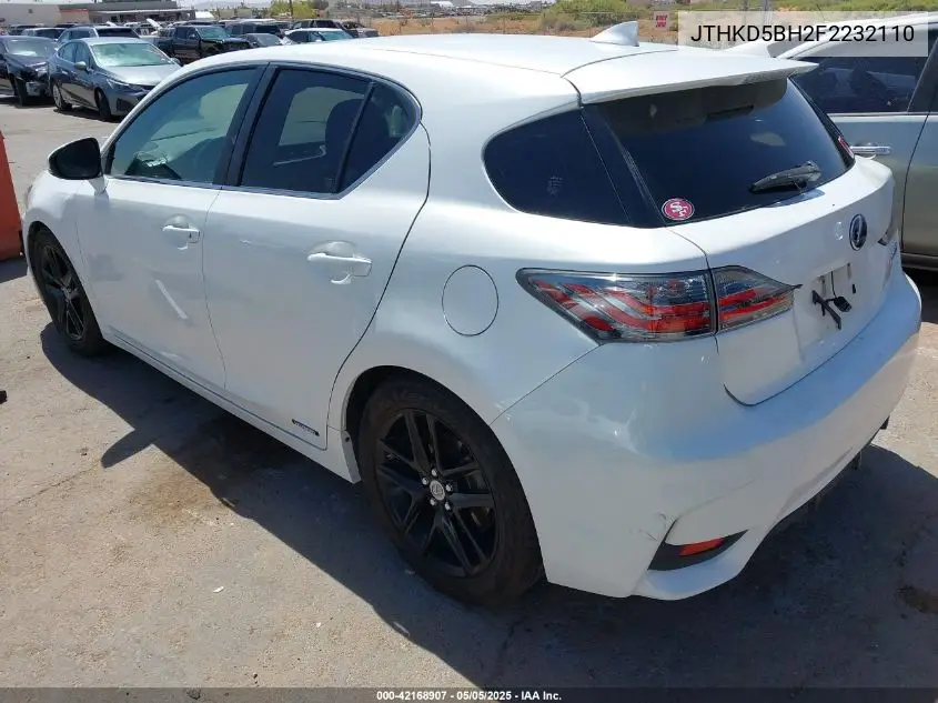 2015 Lexus Ct 200H VIN: JTHKD5BH2F2232110 Lot: 42168907