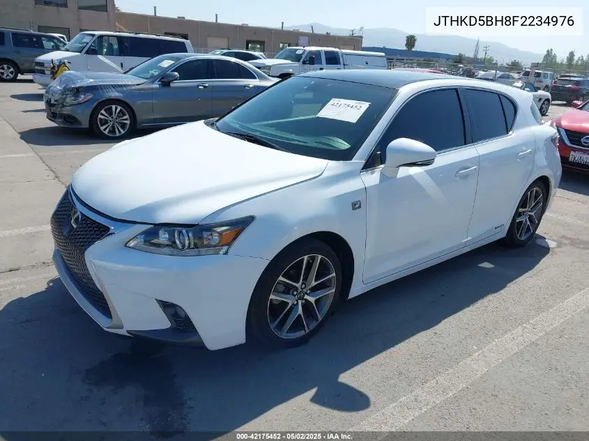 2015 Lexus Ct 200H VIN: JTHKD5BH8F2234976 Lot: 42175452
