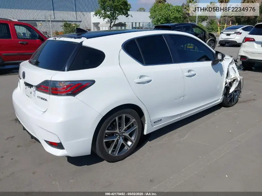 2015 Lexus Ct 200H VIN: JTHKD5BH8F2234976 Lot: 42175452
