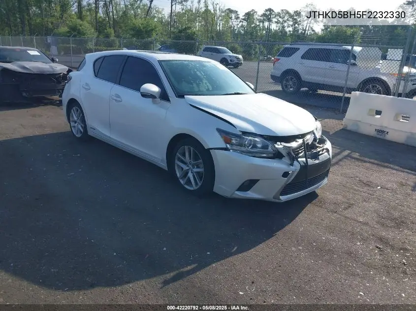 2015 Lexus Ct 200H VIN: JTHKD5BH5F2232330 Lot: 42220792