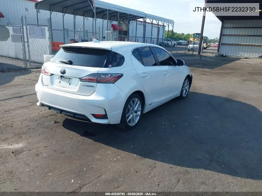 2015 Lexus Ct 200H VIN: JTHKD5BH5F2232330 Lot: 42220792