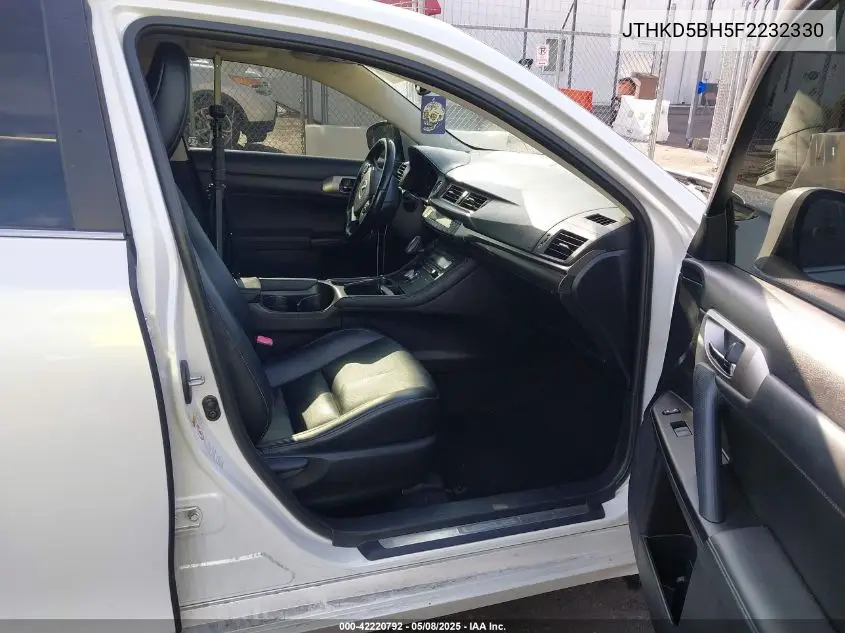 2015 Lexus Ct 200H VIN: JTHKD5BH5F2232330 Lot: 42220792