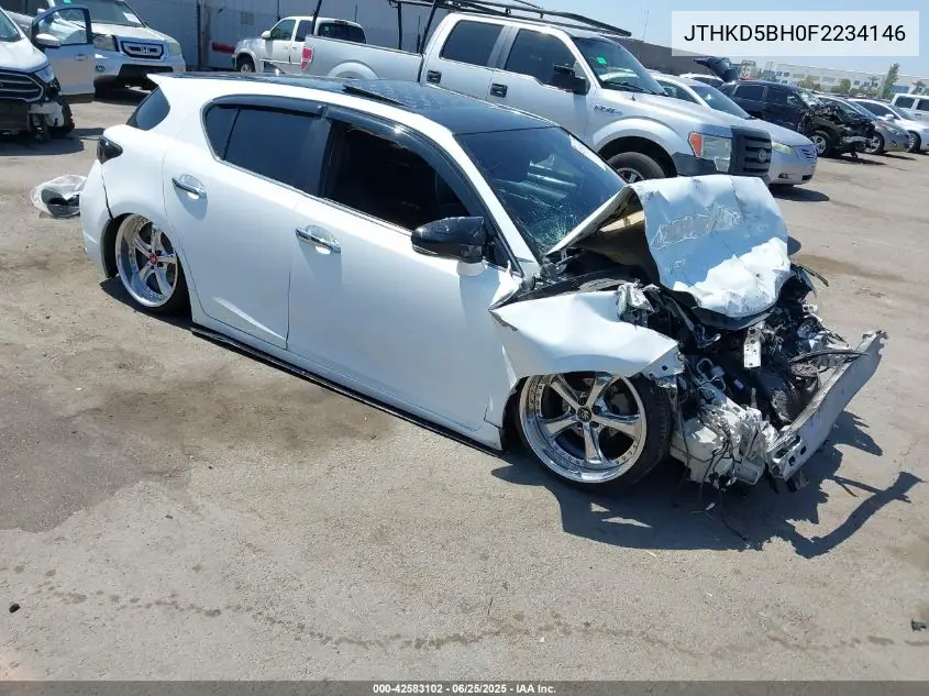 2015 Lexus Ct 200H VIN: JTHKD5BH0F2234146 Lot: 42583102