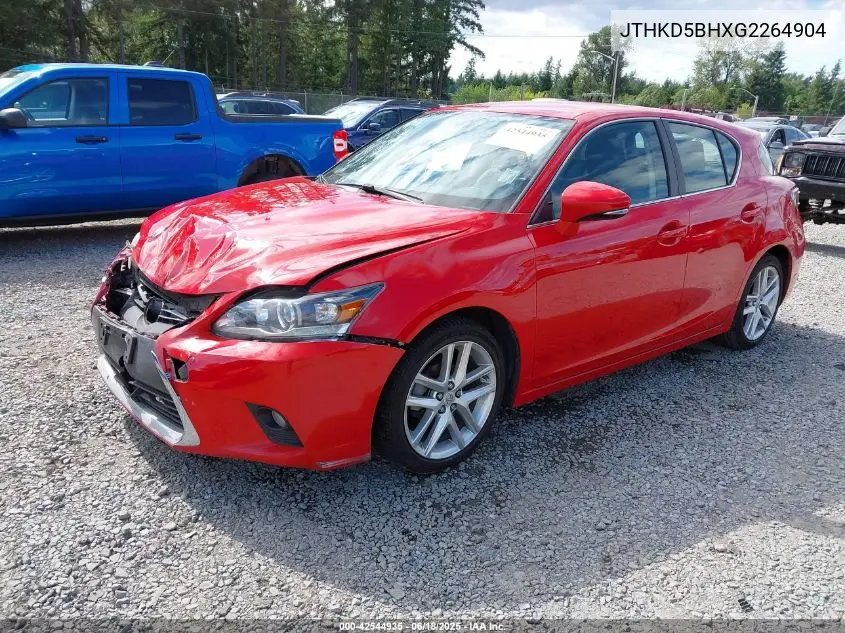 2016 Lexus Ct 200H VIN: JTHKD5BHXG2264904 Lot: 42544935