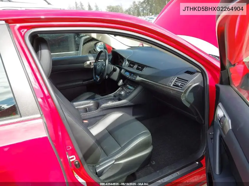 2016 Lexus Ct 200H VIN: JTHKD5BHXG2264904 Lot: 42544935