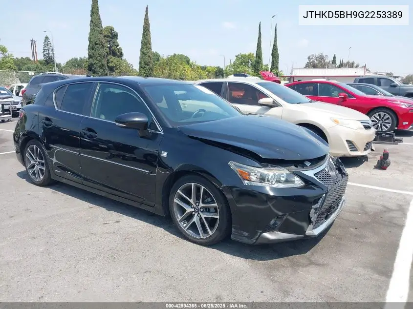 2016 Lexus Ct 200H VIN: JTHKD5BH9G2253389 Lot: 42594365