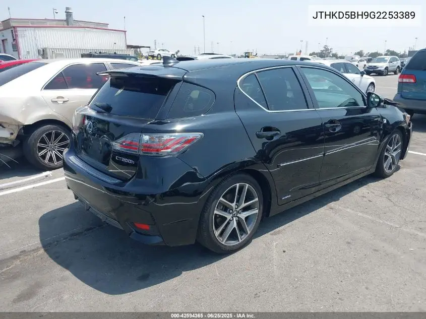 2016 Lexus Ct 200H VIN: JTHKD5BH9G2253389 Lot: 42594365