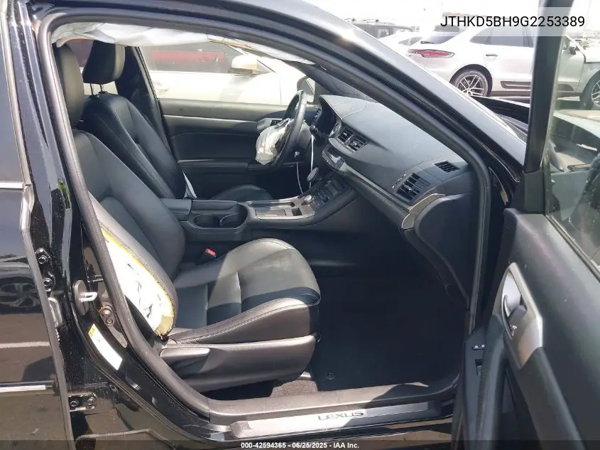 2016 Lexus Ct 200H VIN: JTHKD5BH9G2253389 Lot: 42594365