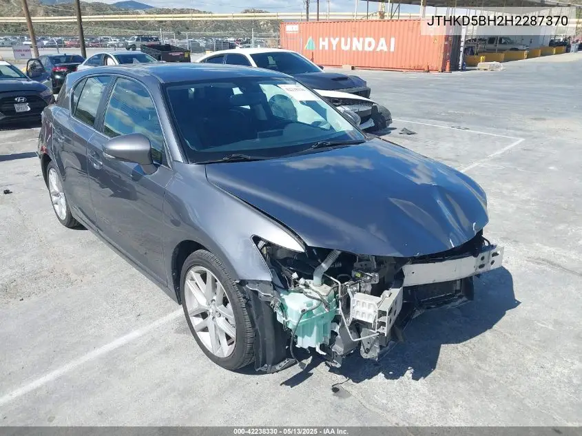 2017 Lexus Ct 200H VIN: JTHKD5BH2H2287370 Lot: 42238330
