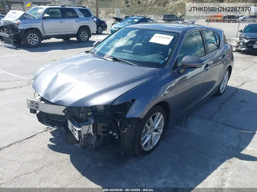 2017 Lexus Ct 200H VIN: JTHKD5BH2H2287370 Lot: 42238330