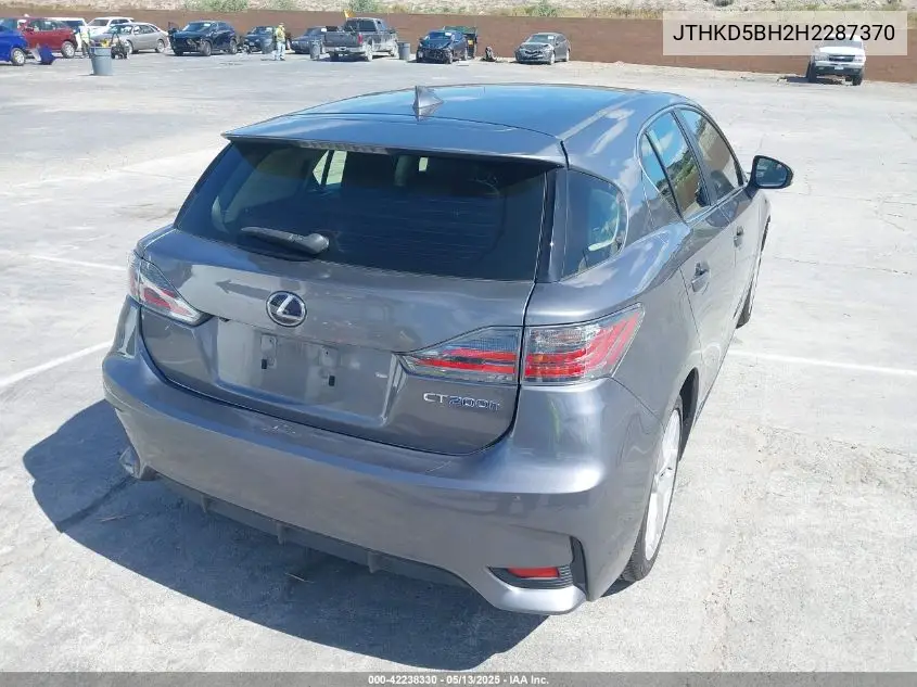 2017 Lexus Ct 200H VIN: JTHKD5BH2H2287370 Lot: 42238330