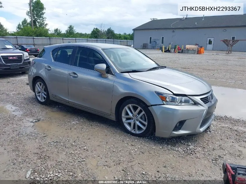 2017 Lexus Ct 200H VIN: JTHKD5BHXH2293367 Lot: 42557393