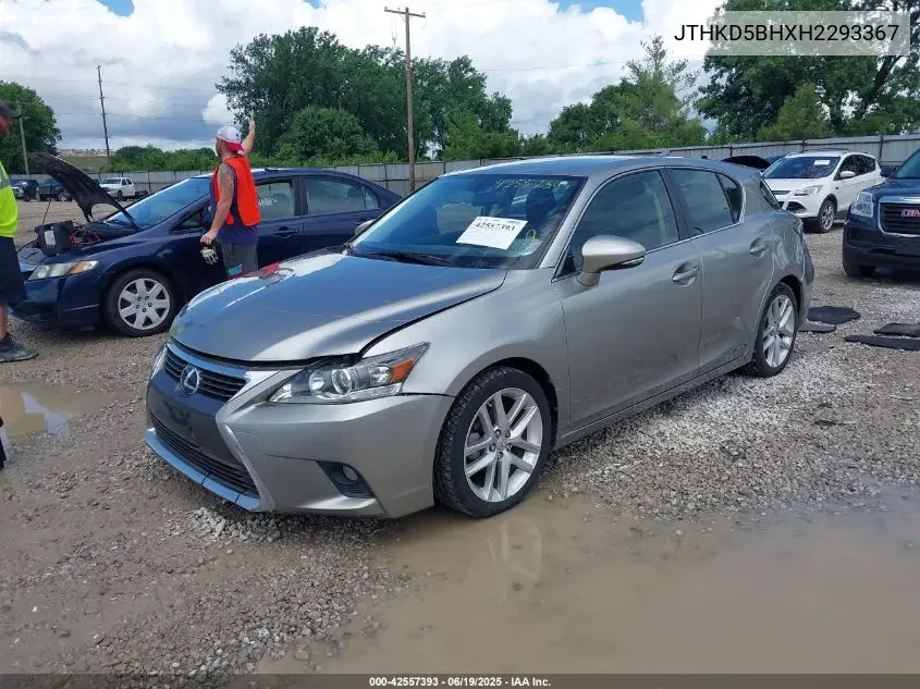 2017 Lexus Ct 200H VIN: JTHKD5BHXH2293367 Lot: 42557393