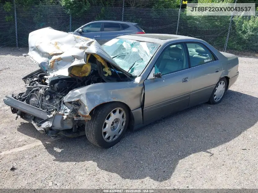 1997 Lexus Es 300 VIN: JT8BF22GXV0043537 Lot: 42292667