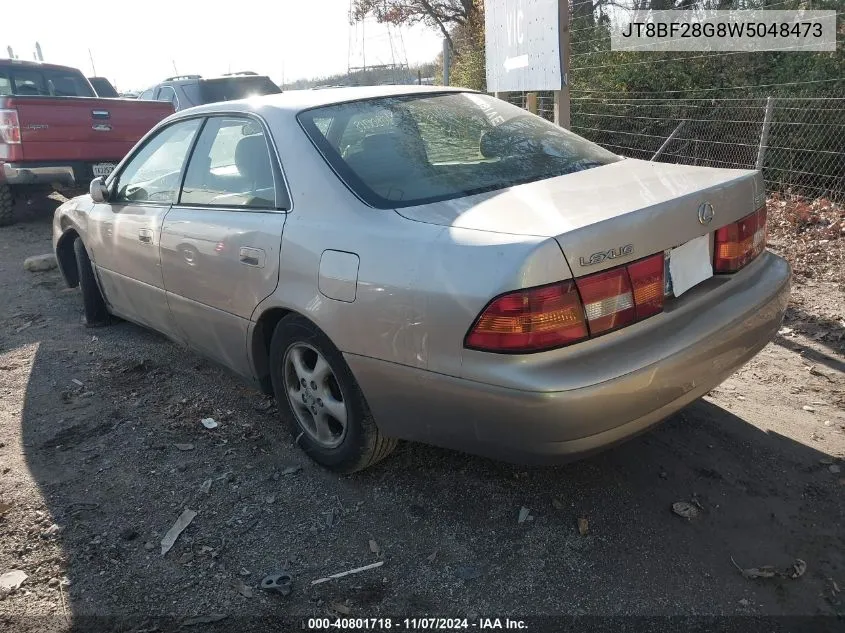 1998 Lexus Es 300 VIN: JT8BF28G8W5048473 Lot: 40801718