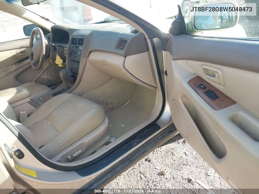 1998 Lexus Es 300 VIN: JT8BF28G8W5048473 Lot: 40801718