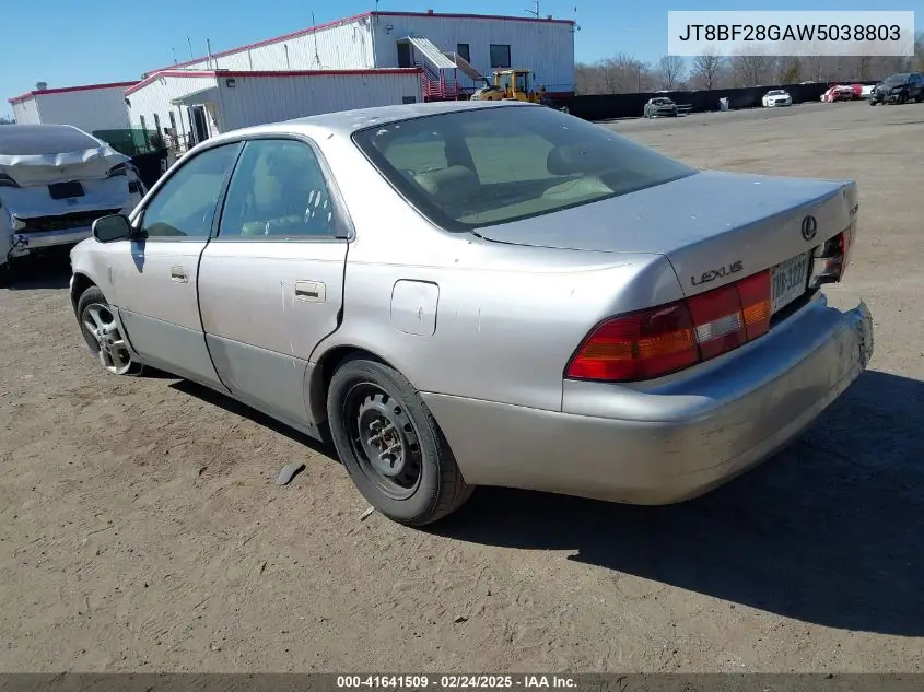 1998 Lexus Es 300 VIN: JT8BF28G8W5038803 Lot: 41641509