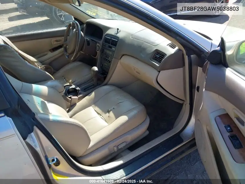 1998 Lexus Es 300 VIN: JT8BF28G8W5038803 Lot: 41641509