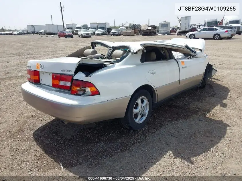 1998 Lexus Es 300 VIN: JT8BF28G4W0109265 Lot: 41696730