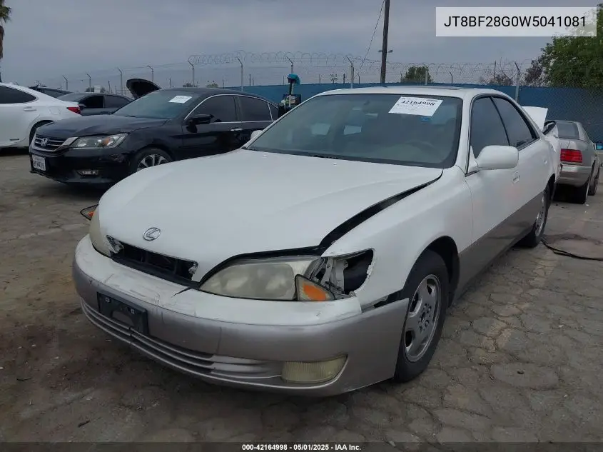 1998 Lexus Es 300 VIN: JT8BF28G0W5041081 Lot: 42164998