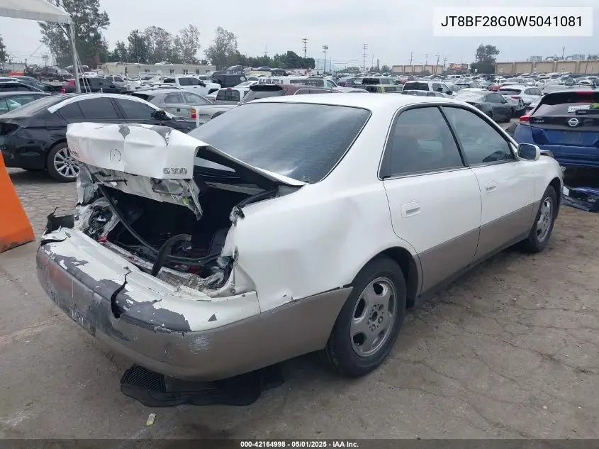 1998 Lexus Es 300 VIN: JT8BF28G0W5041081 Lot: 42164998