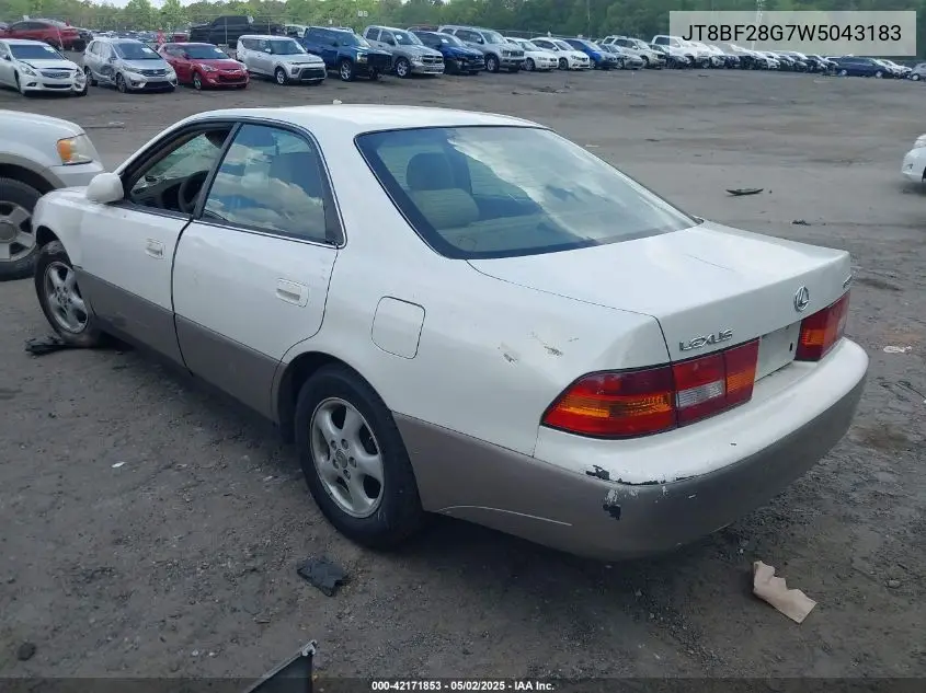 1998 Lexus Es 300 VIN: JT8BF28G7W5043183 Lot: 42171853