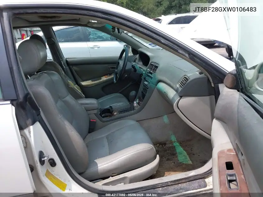 1998 Lexus Es 300 VIN: JT8BF28GXW0106483 Lot: 42177092