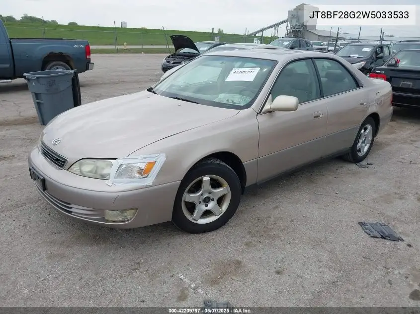 1998 Lexus Es 300 VIN: JT8BF28G2W5033533 Lot: 42209797
