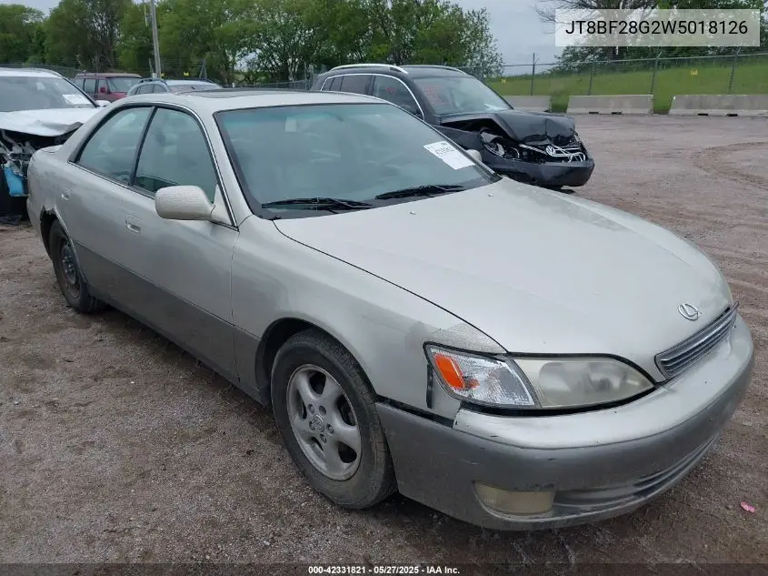 1998 Lexus Es 300 VIN: JT8BF28G2W5018126 Lot: 42331821
