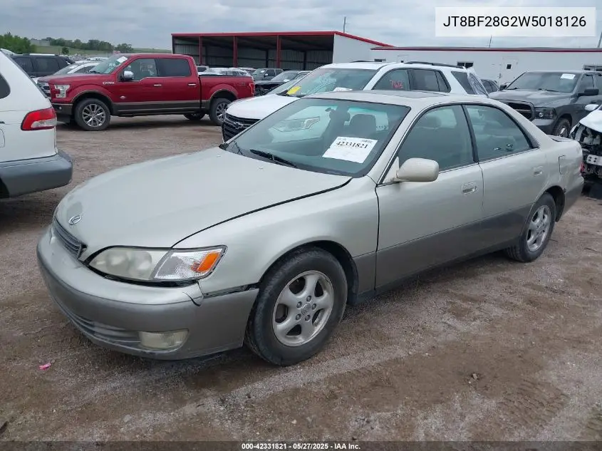 1998 Lexus Es 300 VIN: JT8BF28G2W5018126 Lot: 42331821