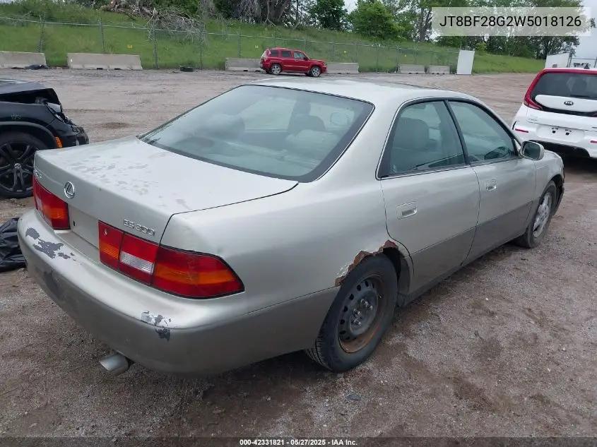 1998 Lexus Es 300 VIN: JT8BF28G2W5018126 Lot: 42331821