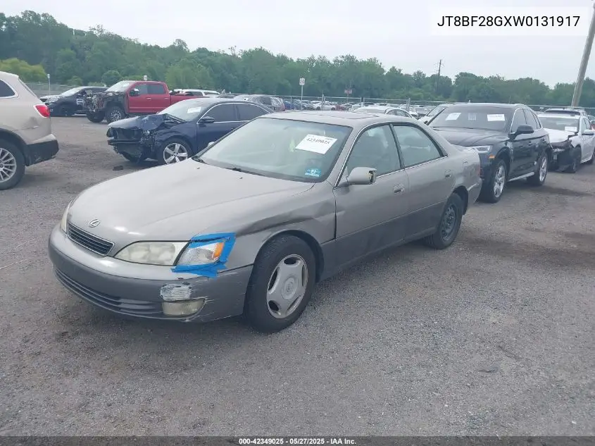 1998 Lexus Es 300 VIN: JT8BF28GXW0131917 Lot: 42349025