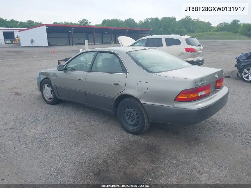 1998 Lexus Es 300 VIN: JT8BF28GXW0131917 Lot: 42349025