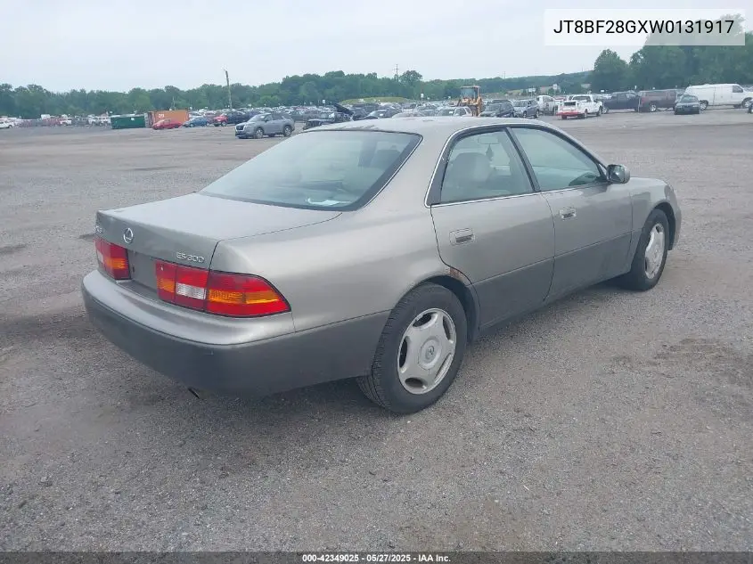 1998 Lexus Es 300 VIN: JT8BF28GXW0131917 Lot: 42349025