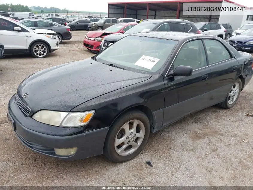 1998 Lexus Es 300 VIN: JT8BF28G4W0108441 Lot: 42607880