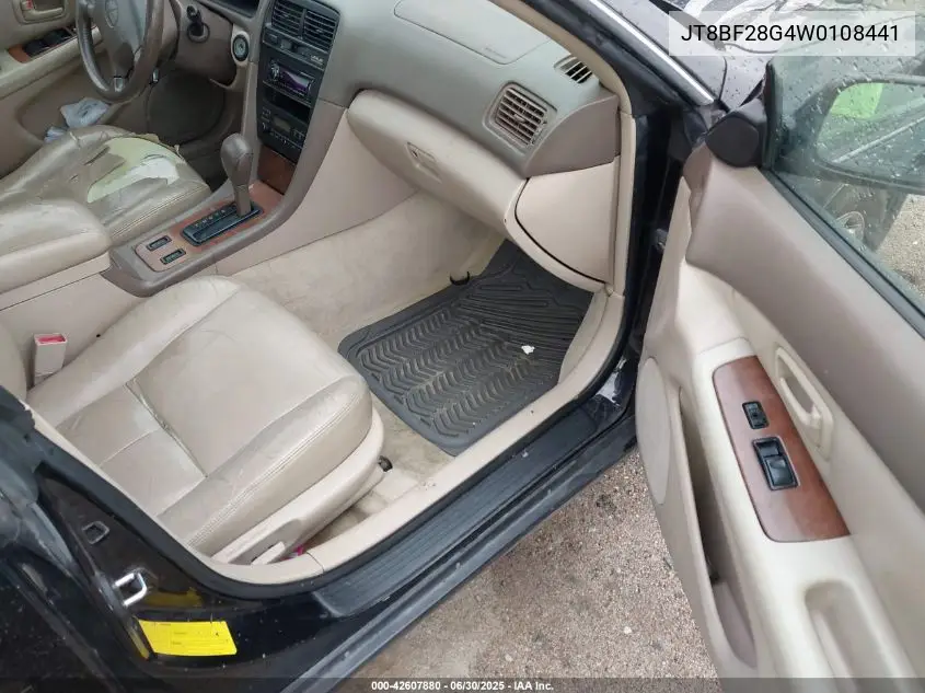 1998 Lexus Es 300 VIN: JT8BF28G4W0108441 Lot: 42607880