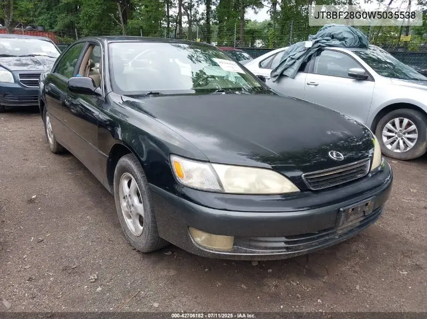 1998 Lexus Es 300 VIN: JT8BF28G0W5035538 Lot: 42706182