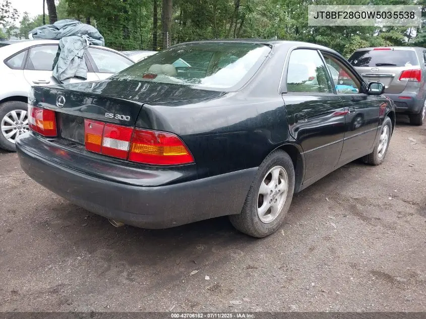 1998 Lexus Es 300 VIN: JT8BF28G0W5035538 Lot: 42706182