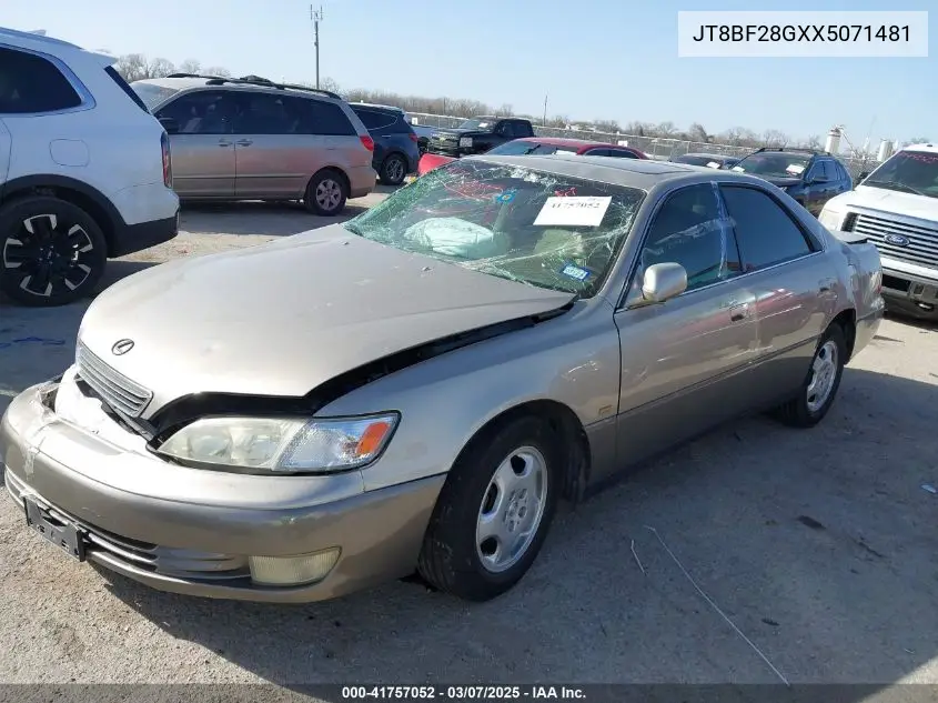 1999 Lexus Es 300 VIN: JT8BF28GXX5071481 Lot: 41757052