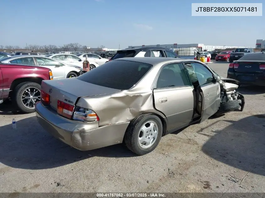 1999 Lexus Es 300 VIN: JT8BF28GXX5071481 Lot: 41757052