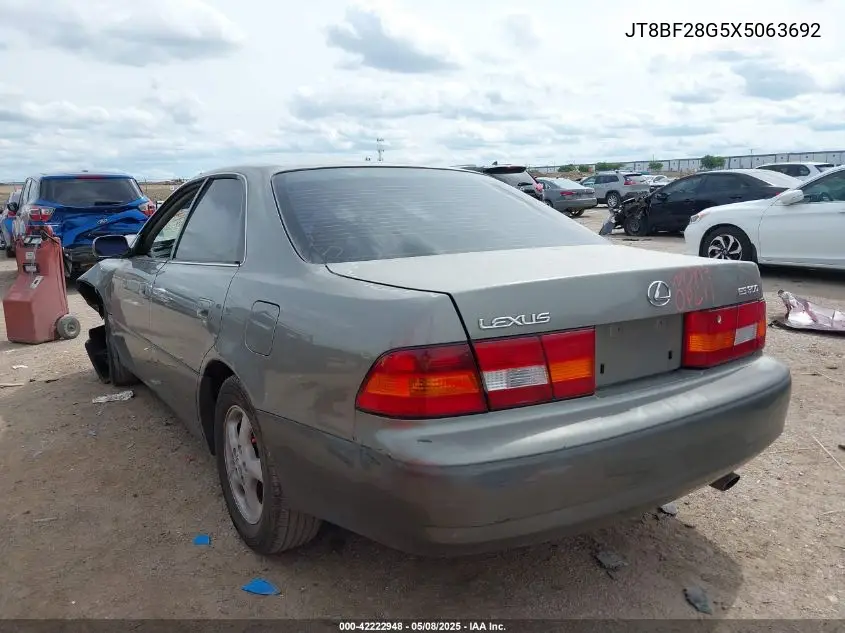 1999 Lexus Es 300 VIN: JT8BF28G5X5063692 Lot: 42222948