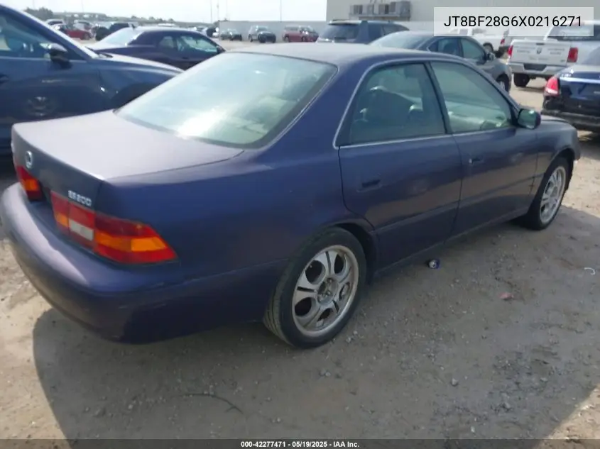1999 Lexus Es 300 VIN: JT8BF28G6X0216271 Lot: 42277471