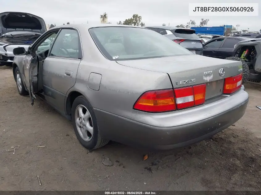 1999 Lexus Es 300 VIN: JT8BF28G0X5060926 Lot: 42419332