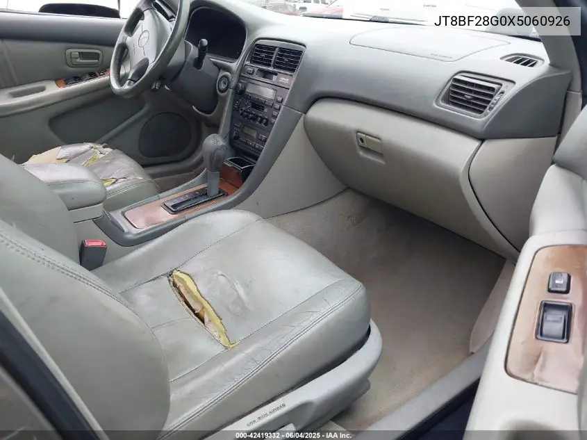 1999 Lexus Es 300 VIN: JT8BF28G0X5060926 Lot: 42419332